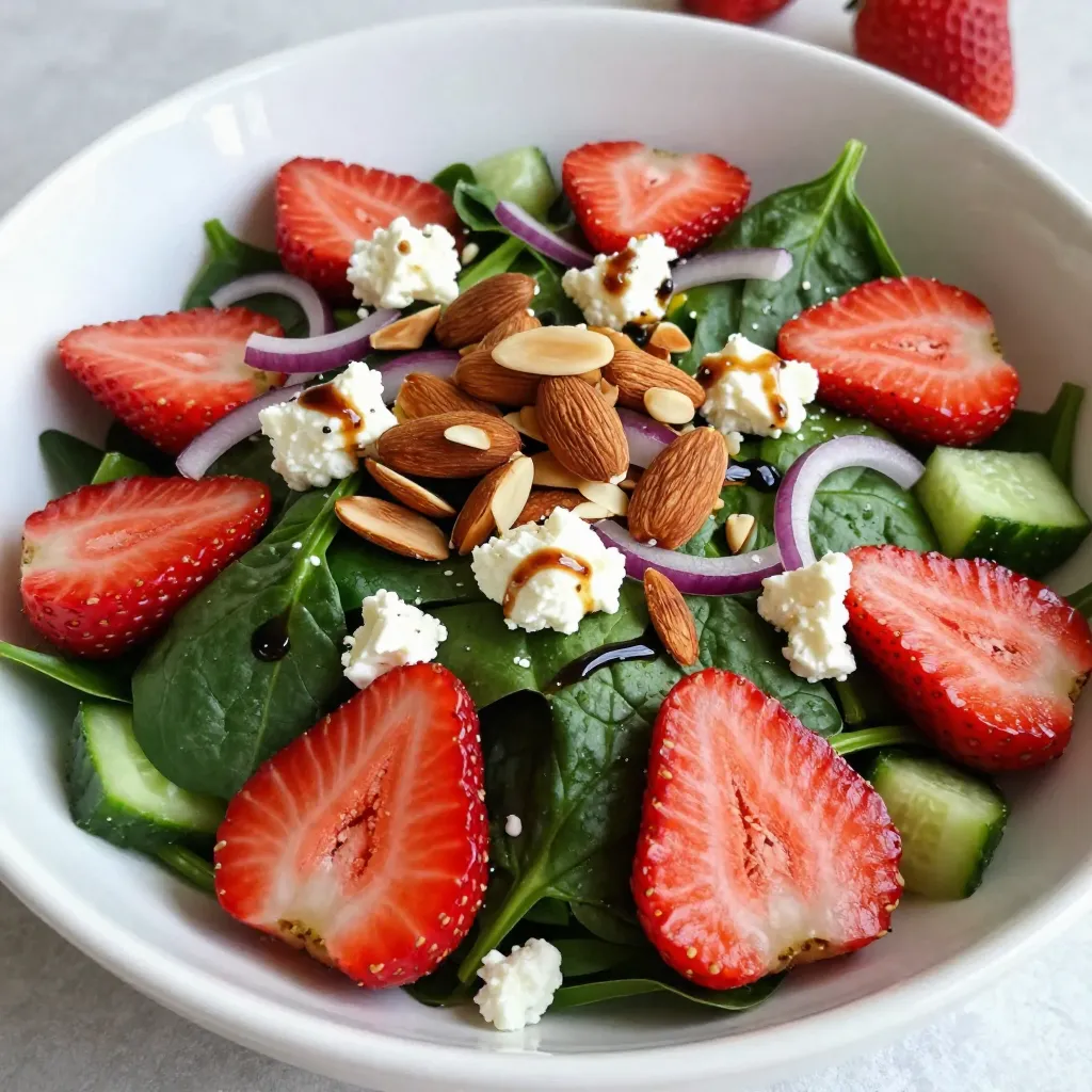 Strawberry Spinach Summer Salad Fresh and Flavorful Dish