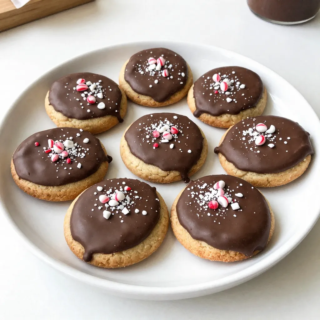 Chocolate Dipped Peppermint Cookies Festive and Fun