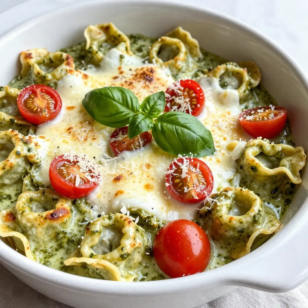 Creamy Pesto Tortellini Bake Flavorful and Easy Dish