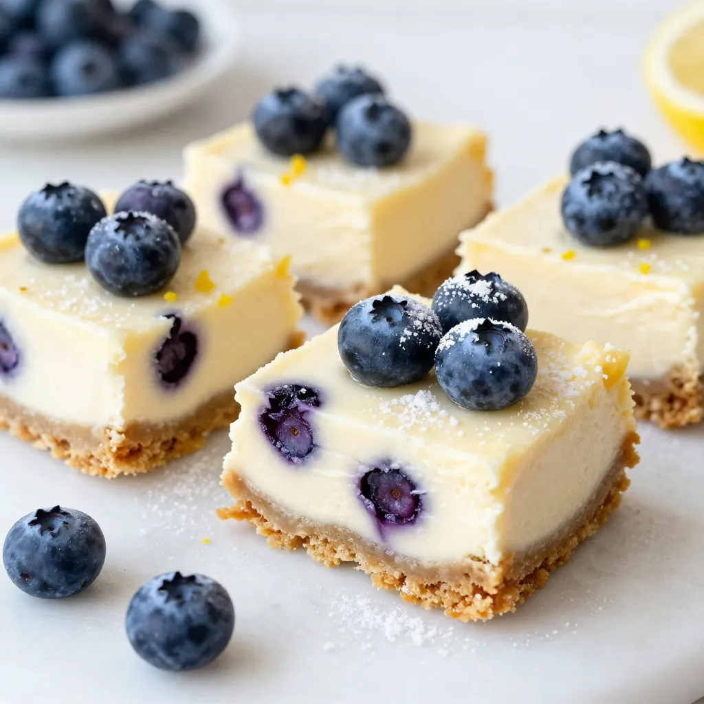 Blueberry Lemon Cheesecake Bars Easy and Delicious Treat