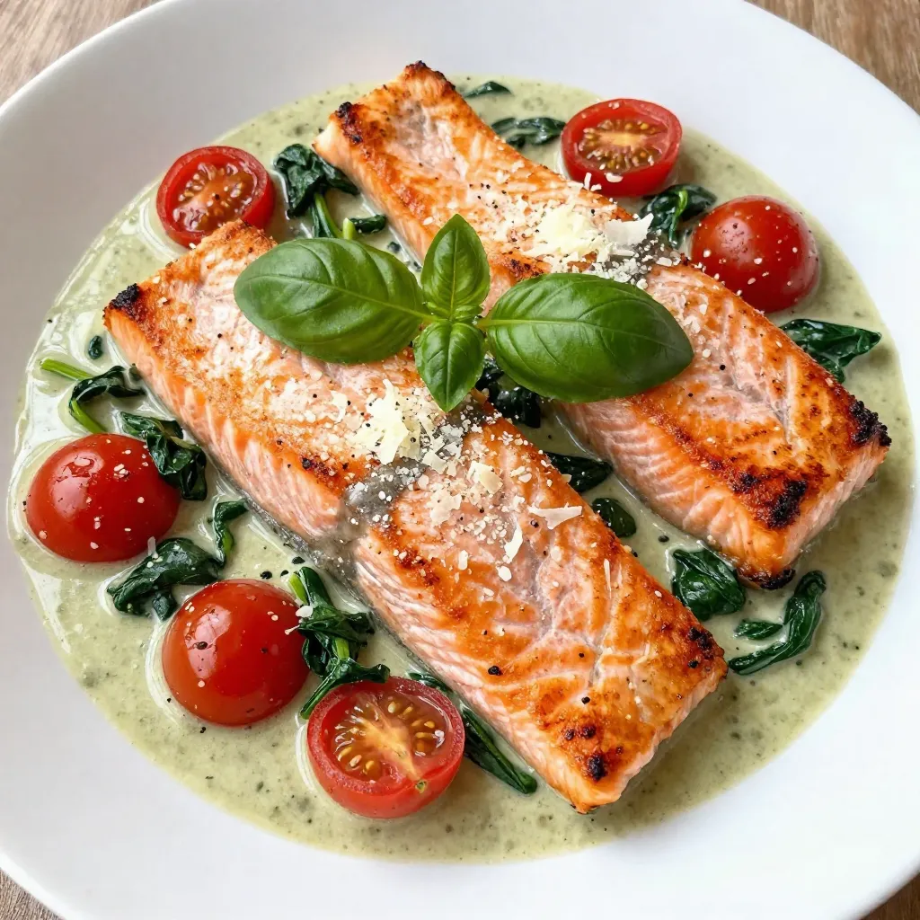 Creamy Spinach Tuscan Salmon Flavorful Dinner Recipe