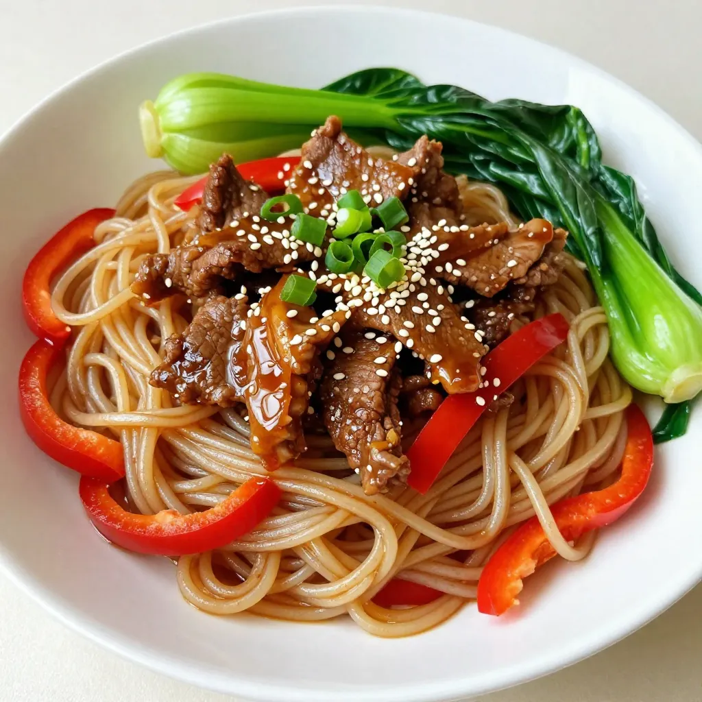Savory Sesame Ginger Beef Noodles Quick and Easy Recipe