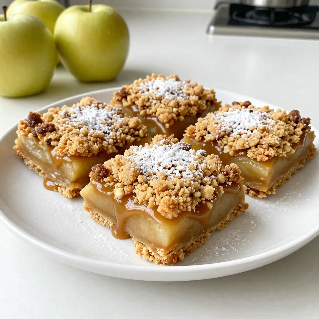 Caramel Apple Crumble Bars Irresistible Dessert Treat