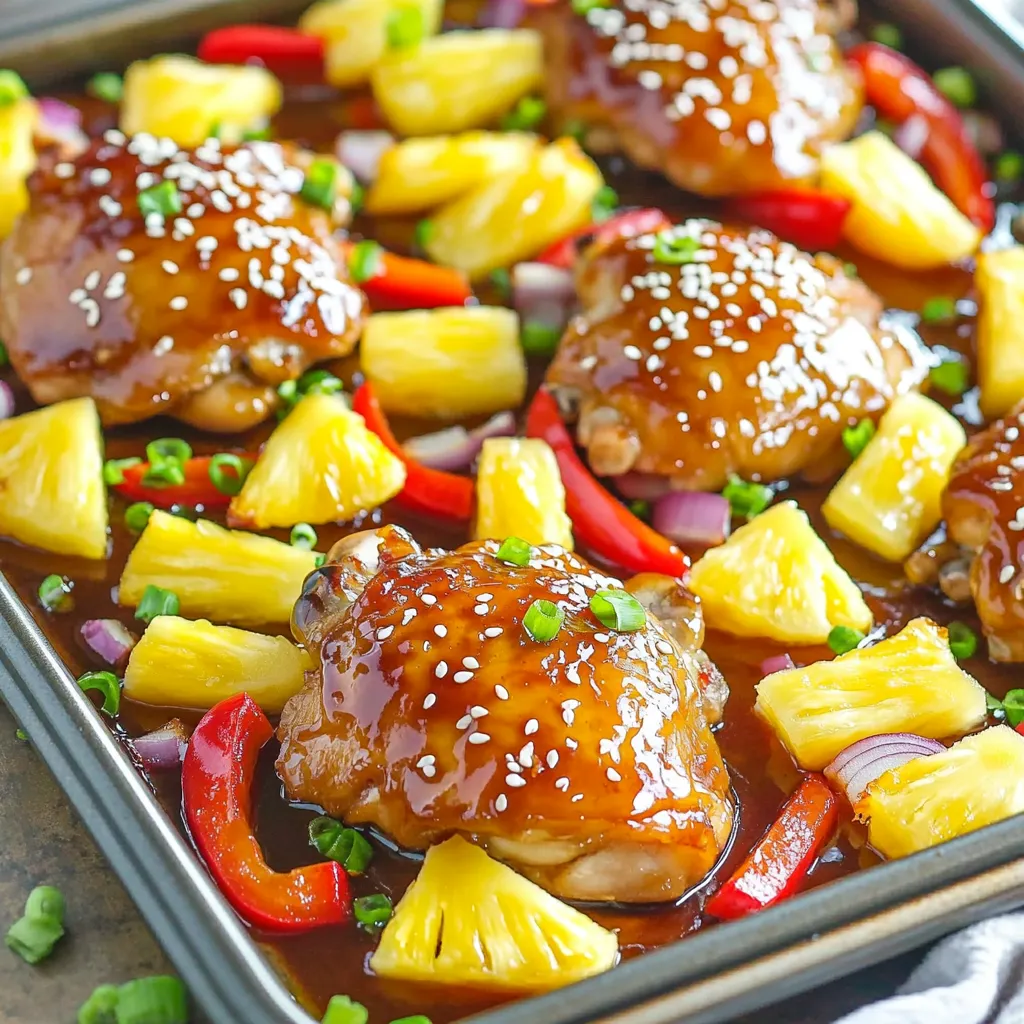 Irresistible Sheet-Pan Teriyaki Chicken &#038; Pineapple Dish