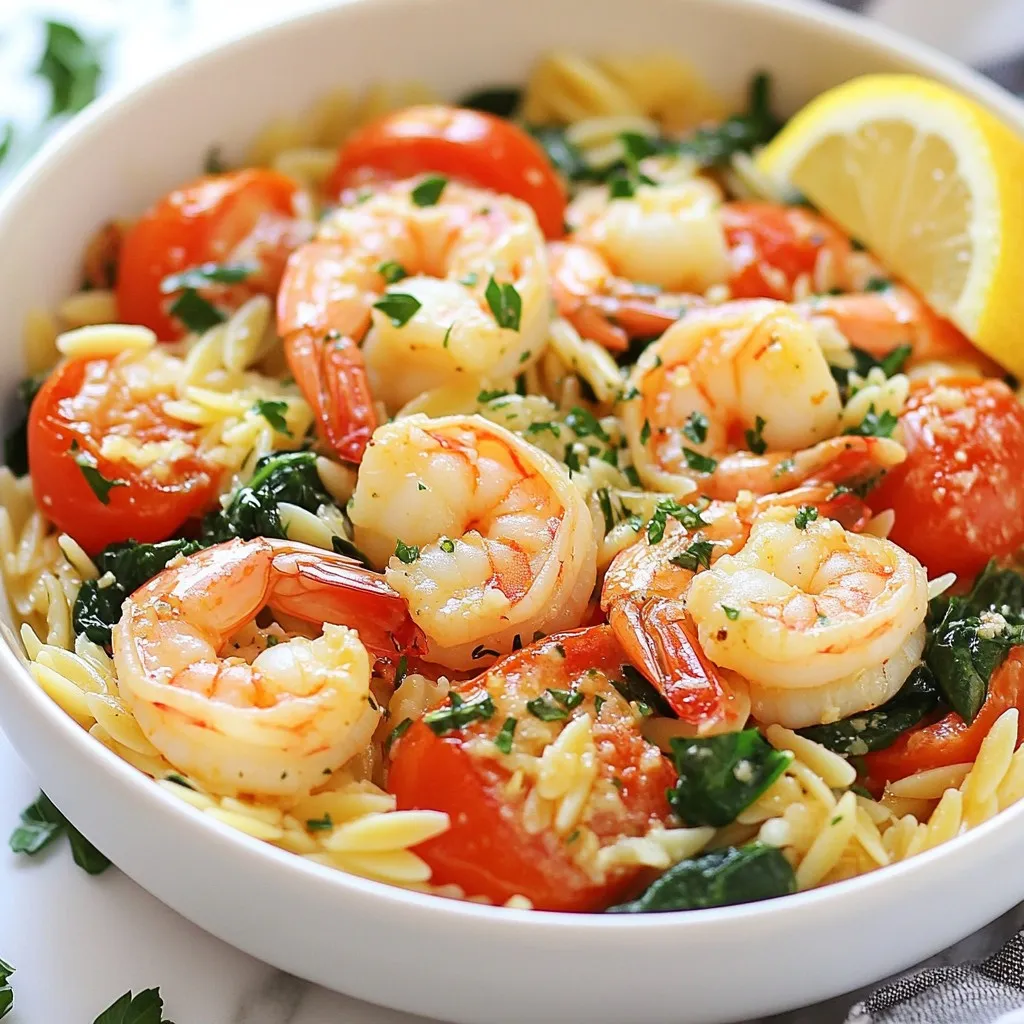 One-Pot Garlic Butter Shrimp Orzo Quick and Tasty Meal