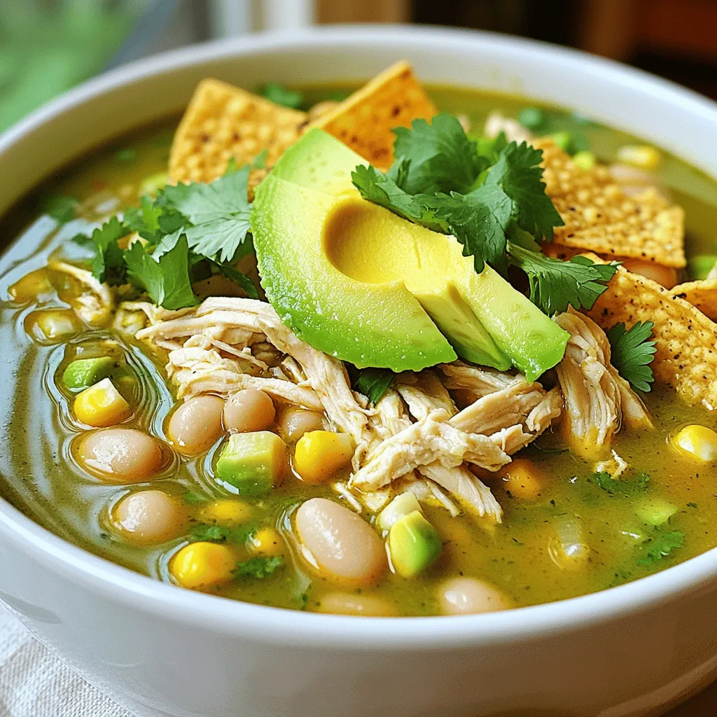 Slow Cooker White Chicken Chili Verde Flavor Boost