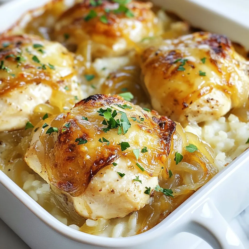 French Onion Chicken &#038; Rice Bake Flavorful Delight