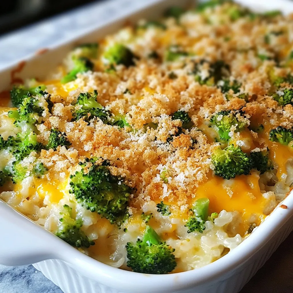 Cheesy Broccoli Rice Casserole Flavorful Comfort Food