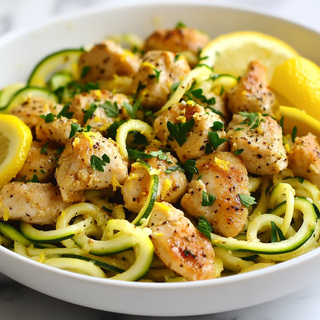 Lemon Garlic Chicken Zoodles Flavorful and Simple Meal