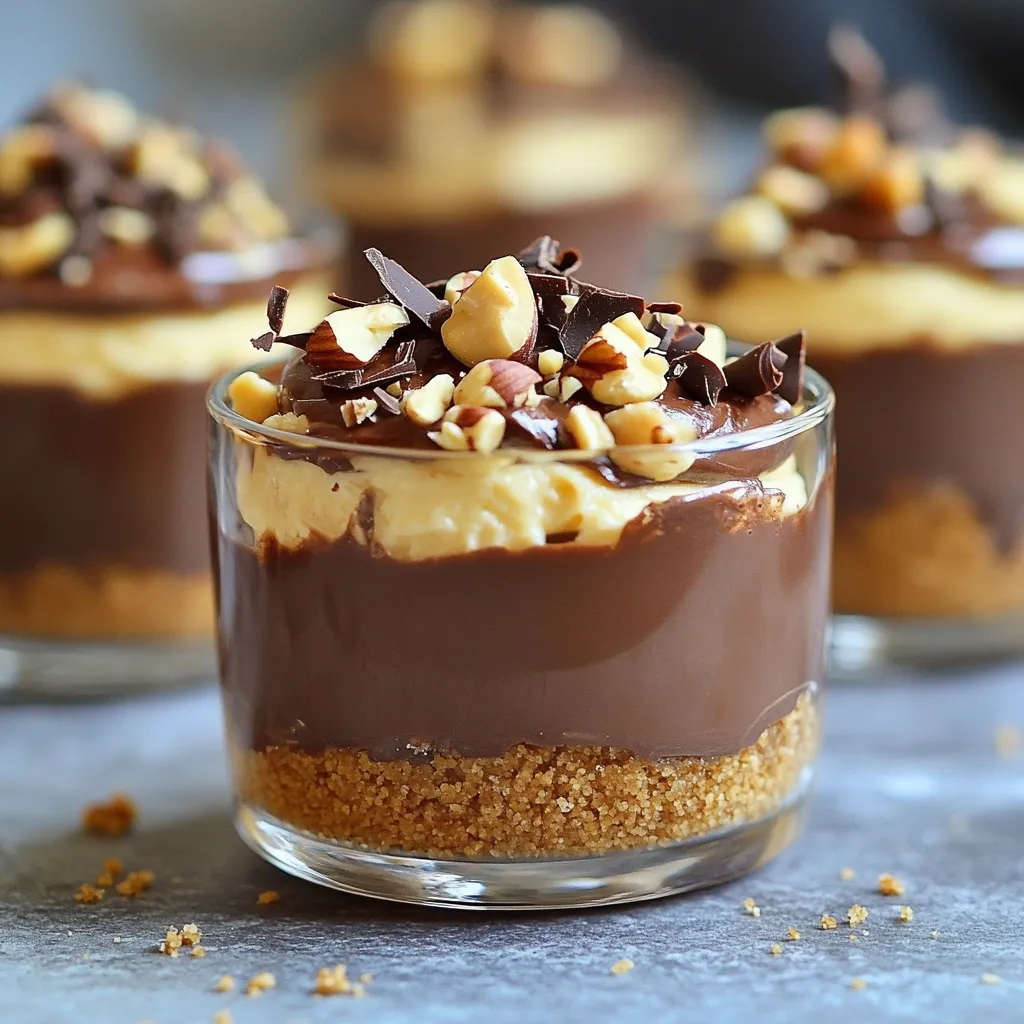No Bake Chocolate Hazelnut Cheesecake Cups Delight
