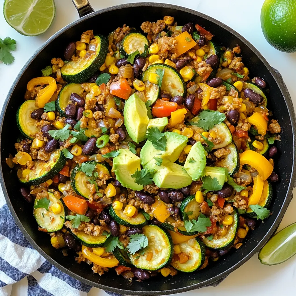 Taco Zucchini Skillet Flavorful One-Pan Delight
