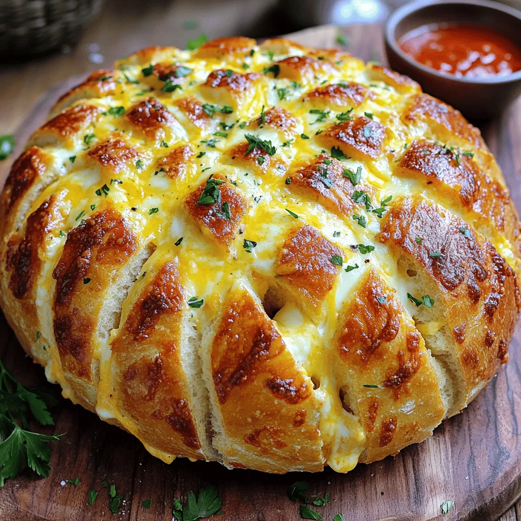 Cheesy Pull-Apart Garlic Bread Fluffy and Delicious Treat