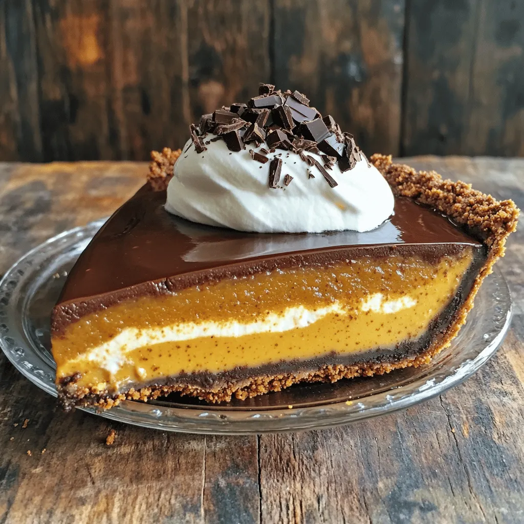 No-Bake Chocolate Pumpkin Pie Easy and Delicious Recipe