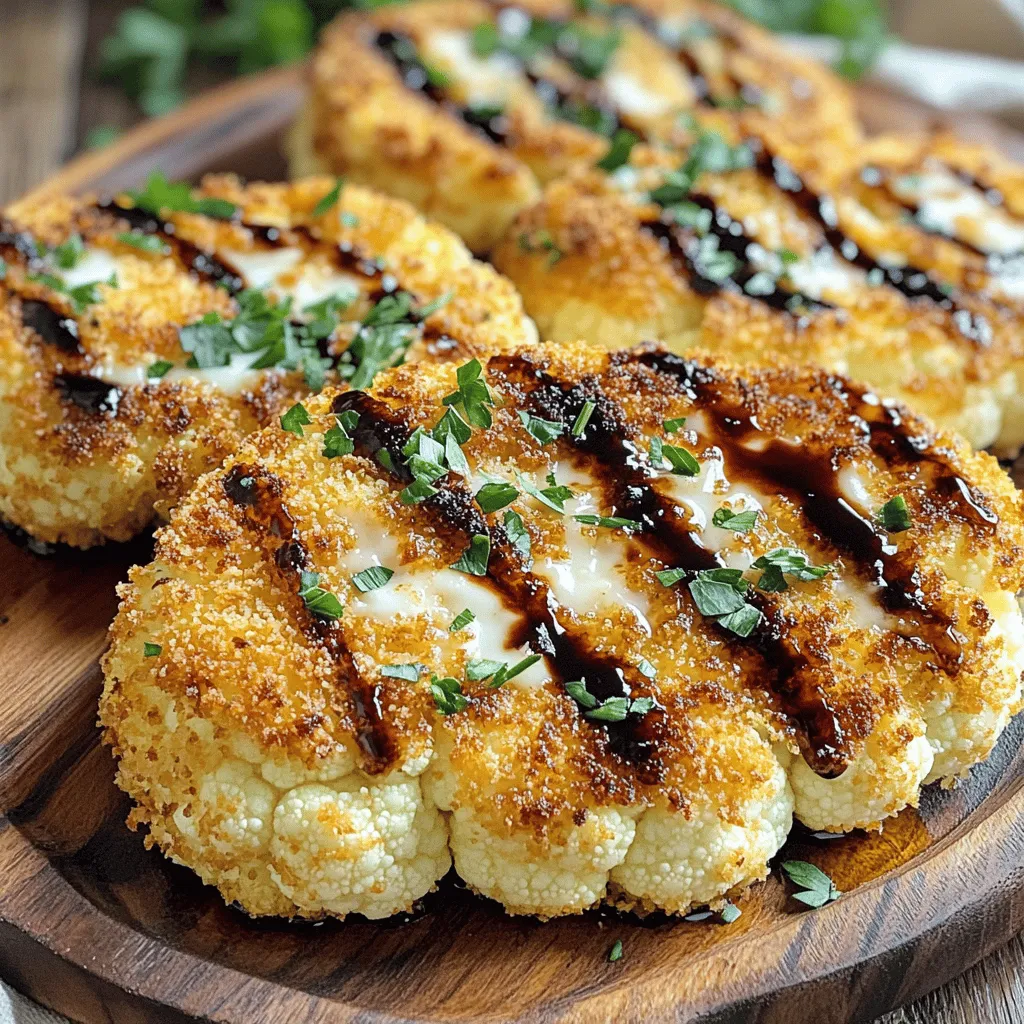 Crispy Parmesan Crusted Cauliflower Steaks Recipe