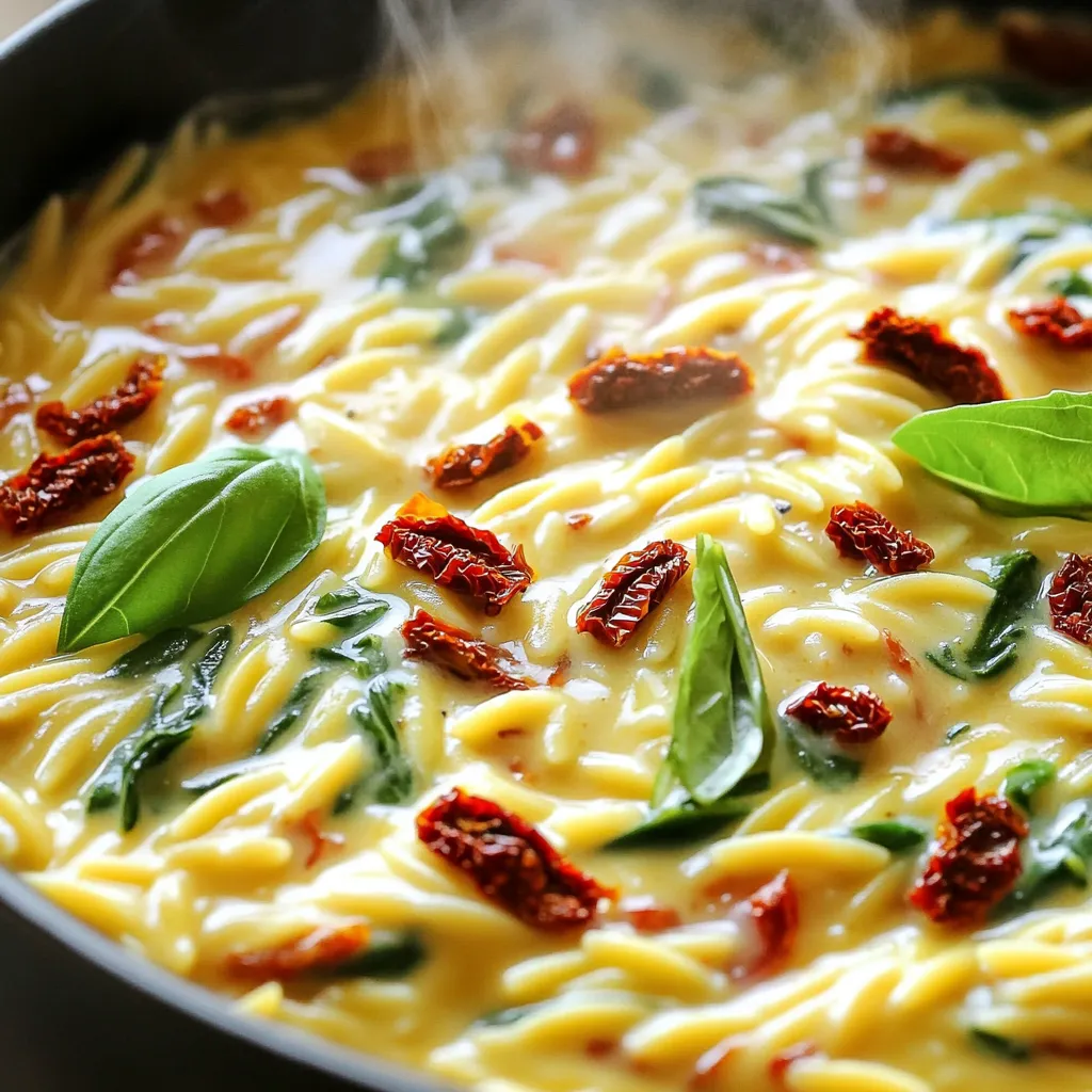 Creamy One-Pot Sun-Dried Tomato Orzo Delight