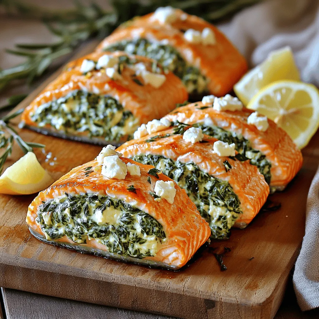 Spinach Feta Stuffed Salmon Flavorful Seafood Delight