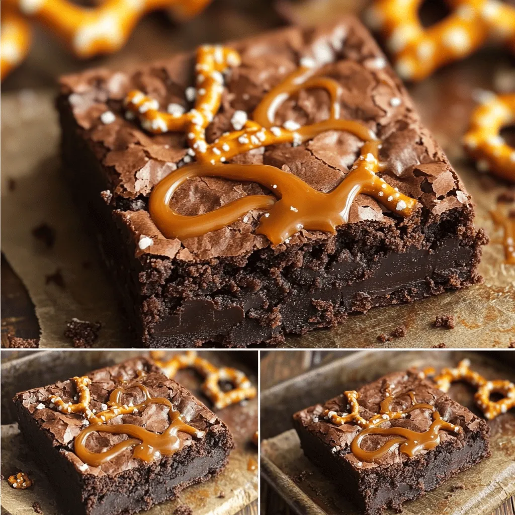 Salted Caramel Pretzel Brownies Rich and Decadent Treat