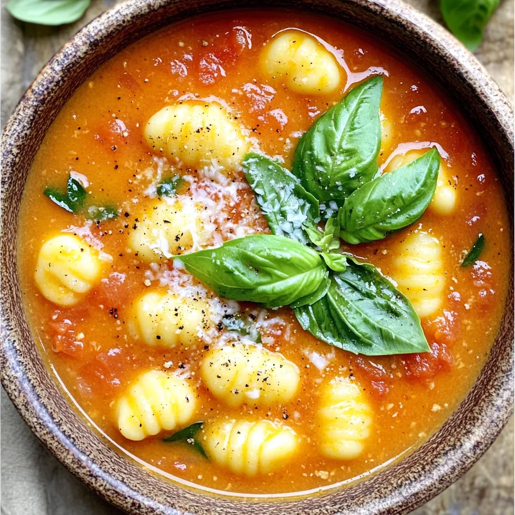 Tomato Basil Gnocchi Soup One Pot Comfort Meal