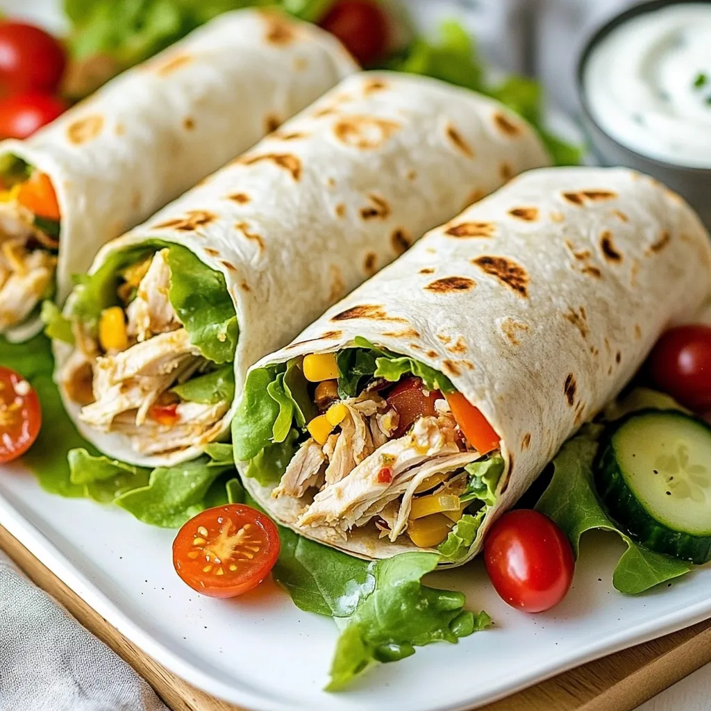 Garlic Chicken Wraps Flavorful and Simple Meal Idea