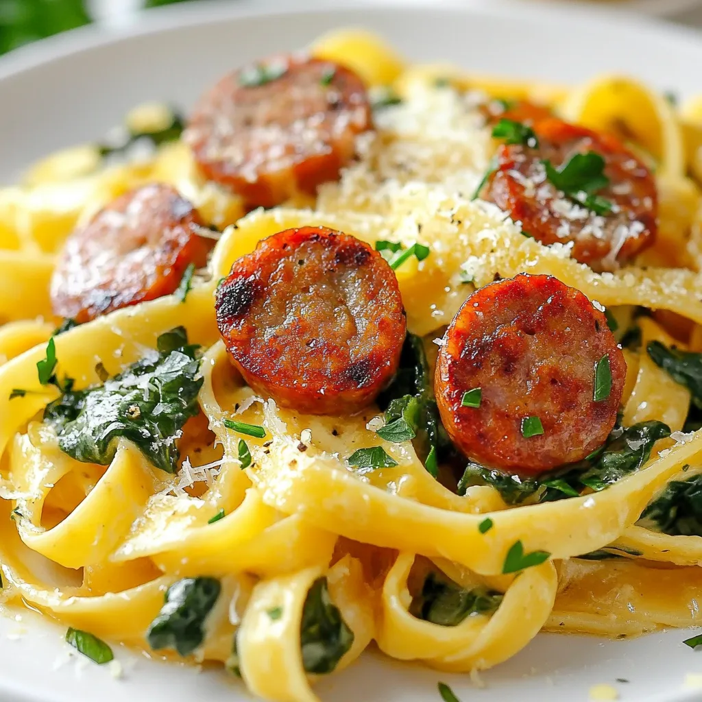 Smoked Sausage Creamy Pasta Rich and Easy Recipe