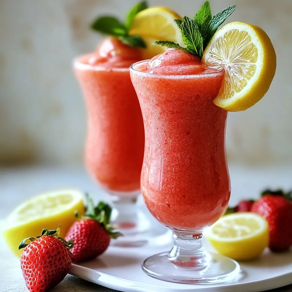 Frozen Strawberry Lemonade Refreshing Summer Drink