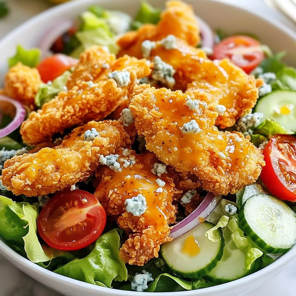 Crispy Buffalo Chicken Salad Flavorful and Easy Recipe