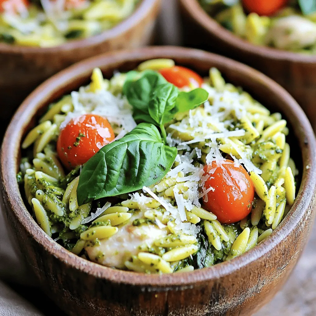 One-Pot Creamy Pesto Chicken Orzo Easy Weeknight Meal
