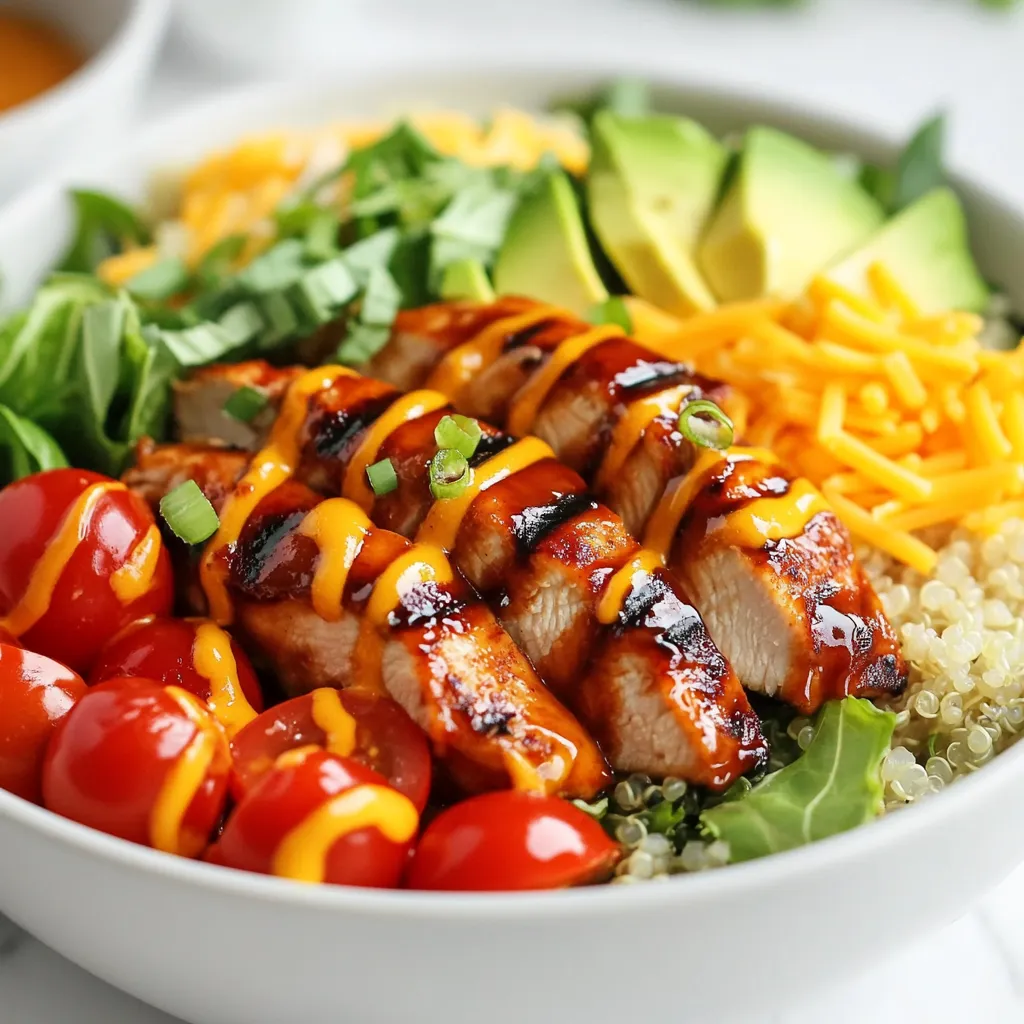 High Protein BBQ Chicken Ranch Bowl Delightful Recipe
