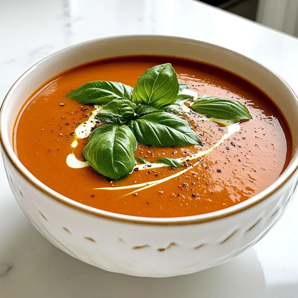 Slow Cooker Creamy Tomato Basil Soup Delight