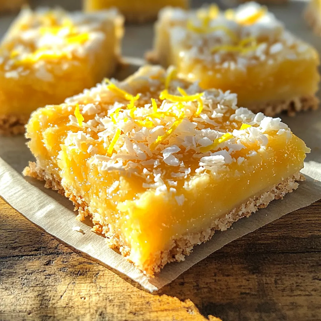 No-Bake Lemon Coconut Bars Delightful and Easy Snack