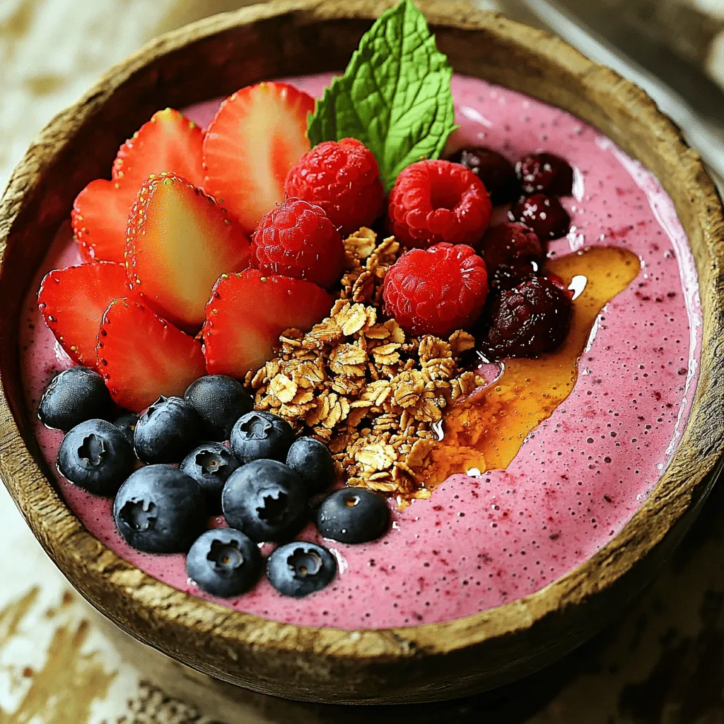 Triple Berry Smoothie Bowl Healthy and Delicious Treat