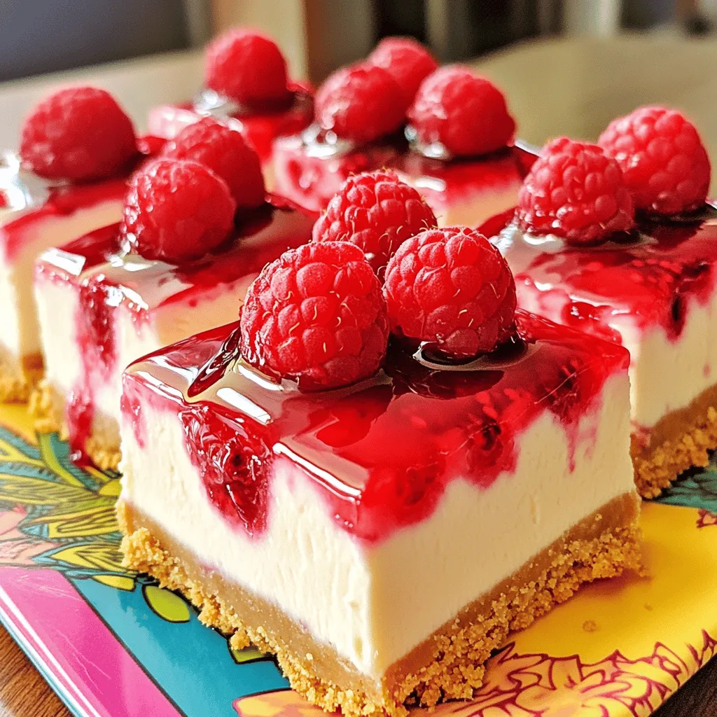 Raspberry Cheesecake Bars Creamy and Tempting Treat