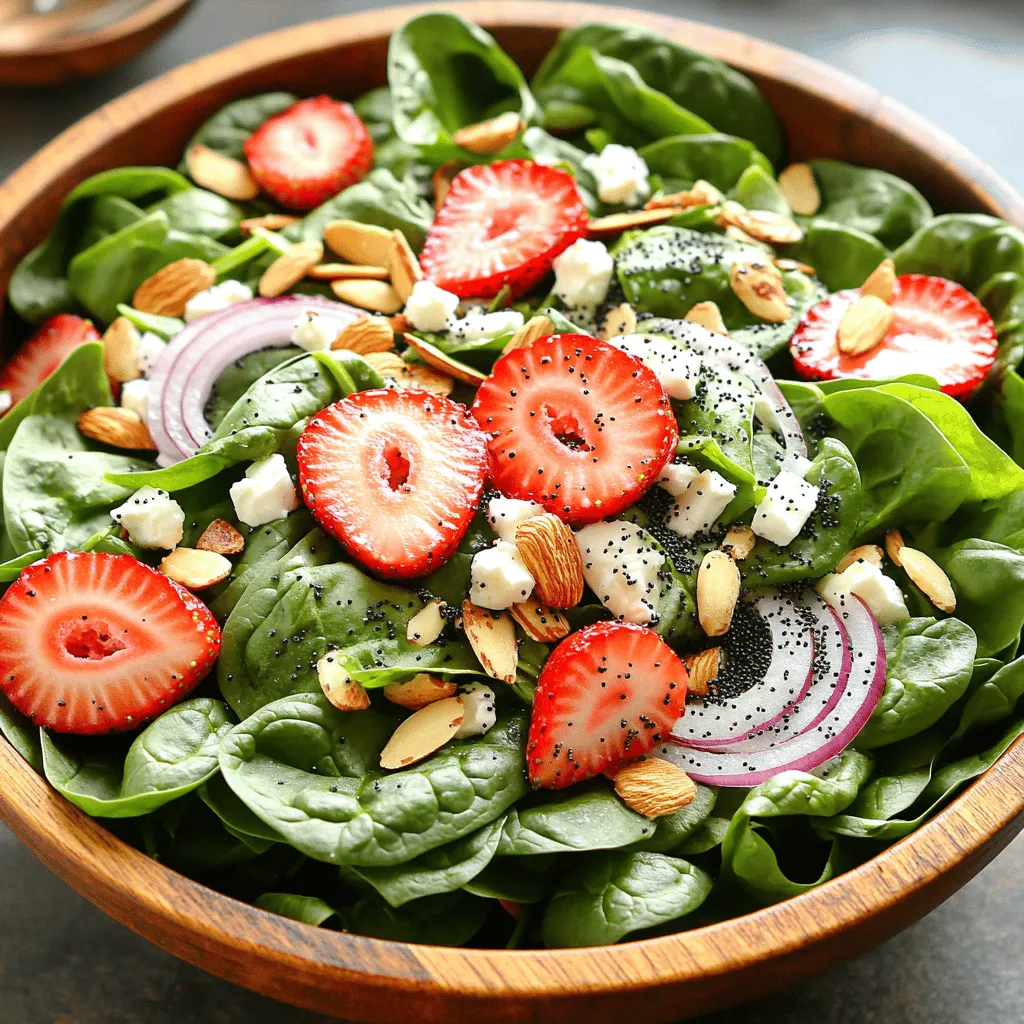 Strawberry Spinach Poppy Seed Salad Fresh and Flavorful