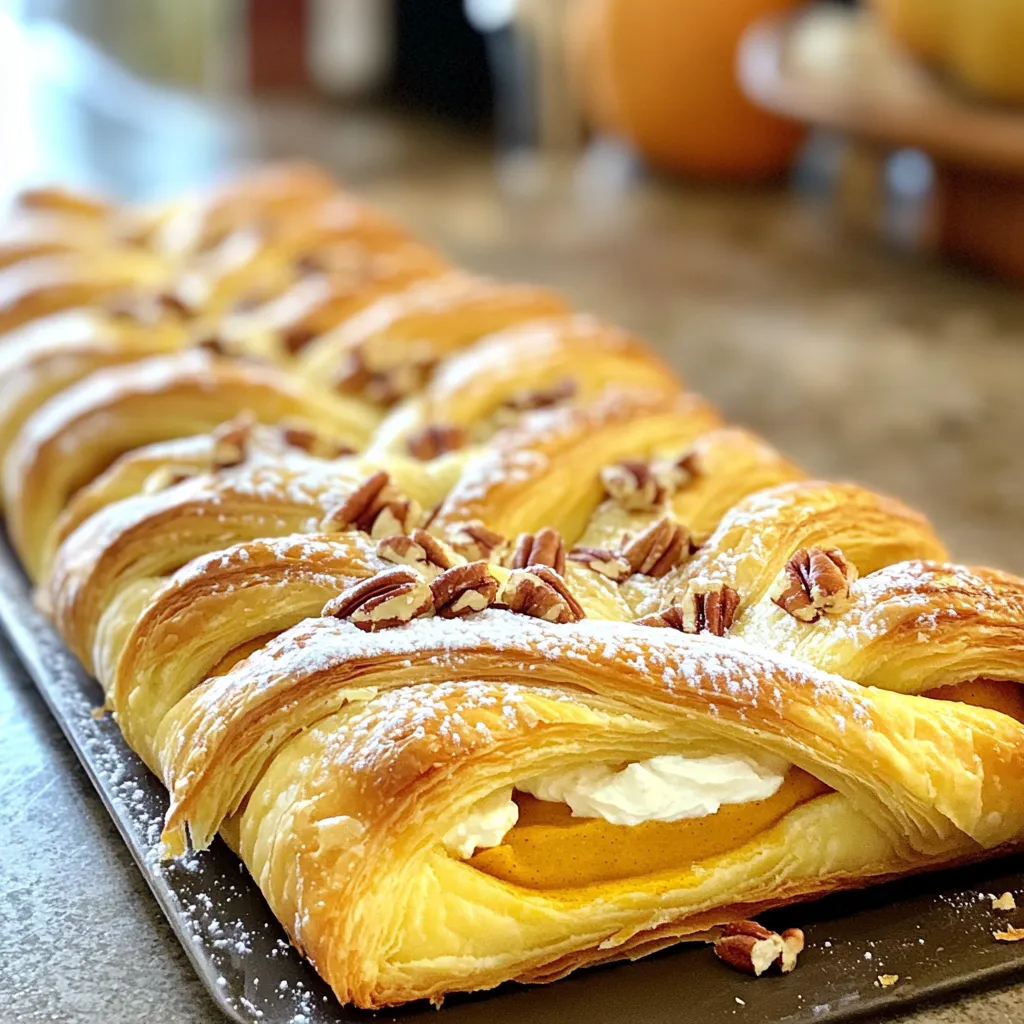 Pumpkin Cream Cheese Danish Braid Irresistible Treat