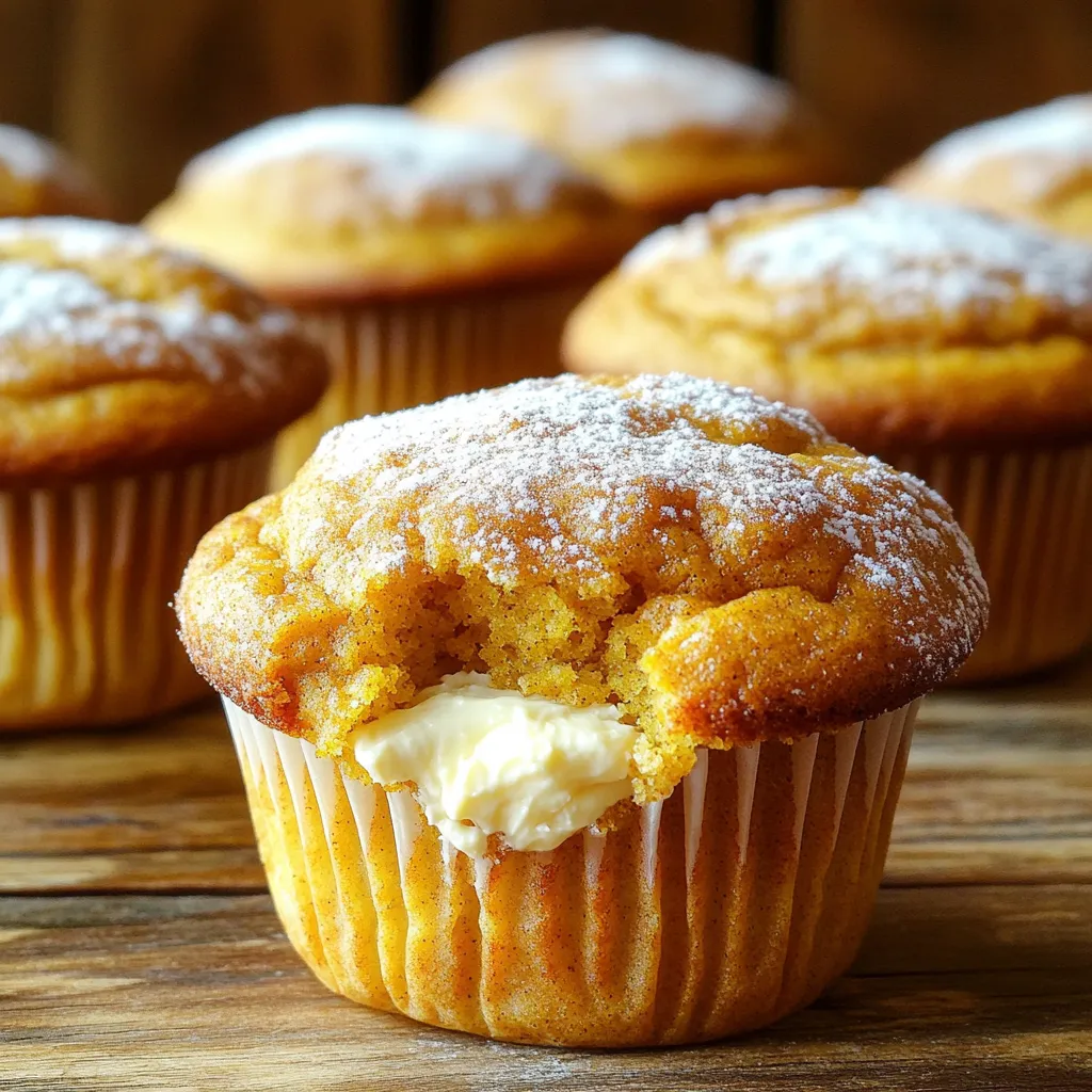Pumpkin Cream Cheese Bakery Muffins Flavorful Treat