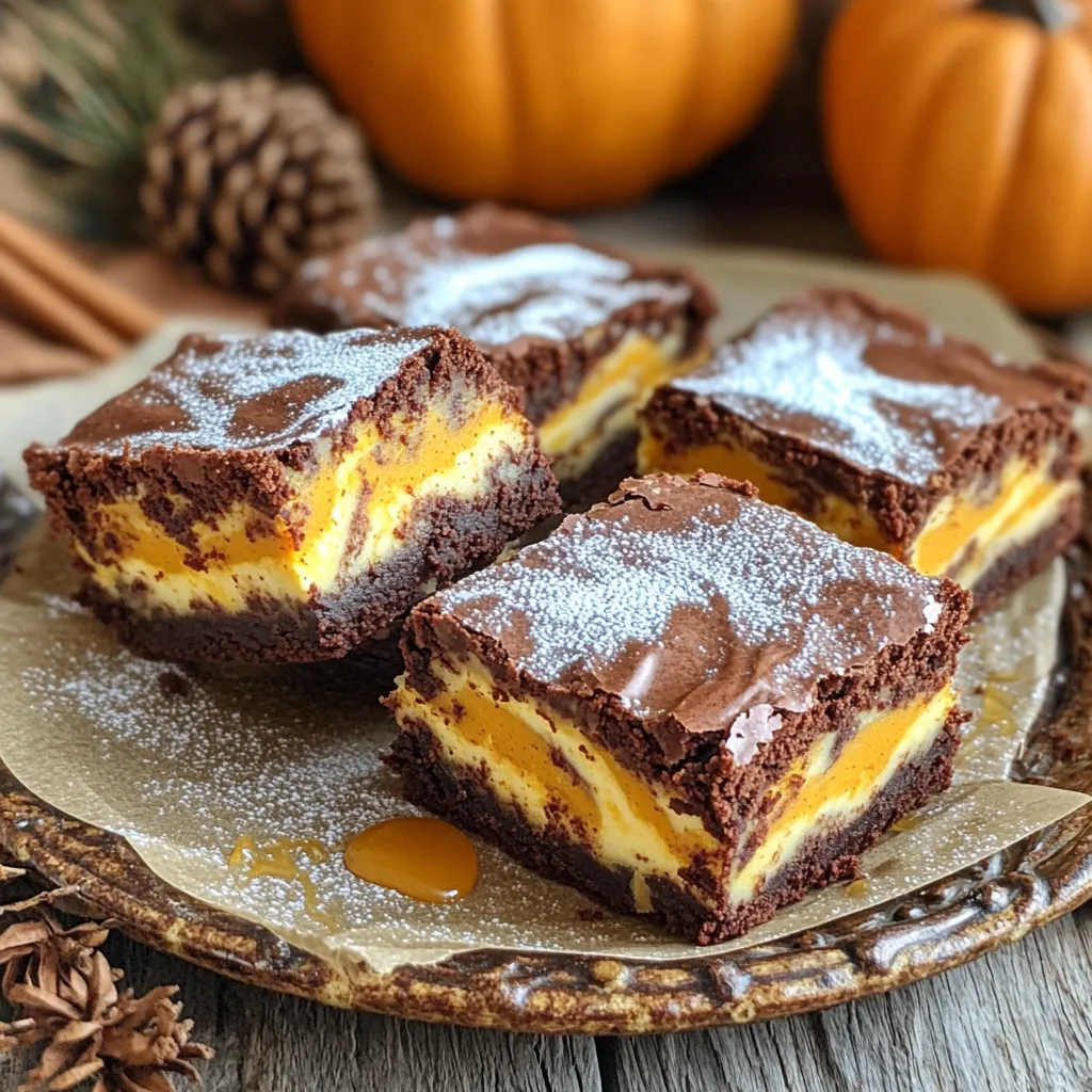 Pumpkin Cheesecake Swirl Brownies Irresistible Delight