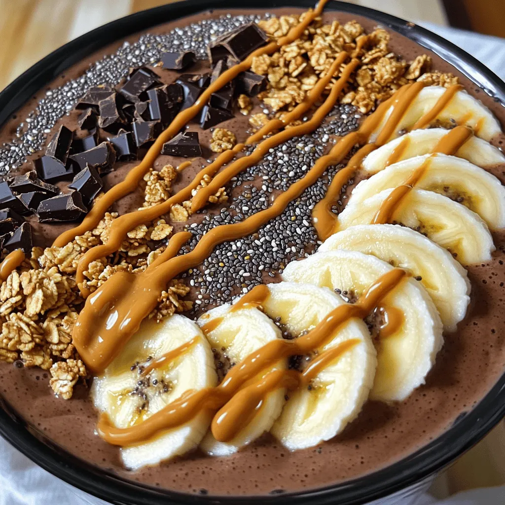 Chocolate Peanut Butter Smoothie Bowl Delicious Treat
