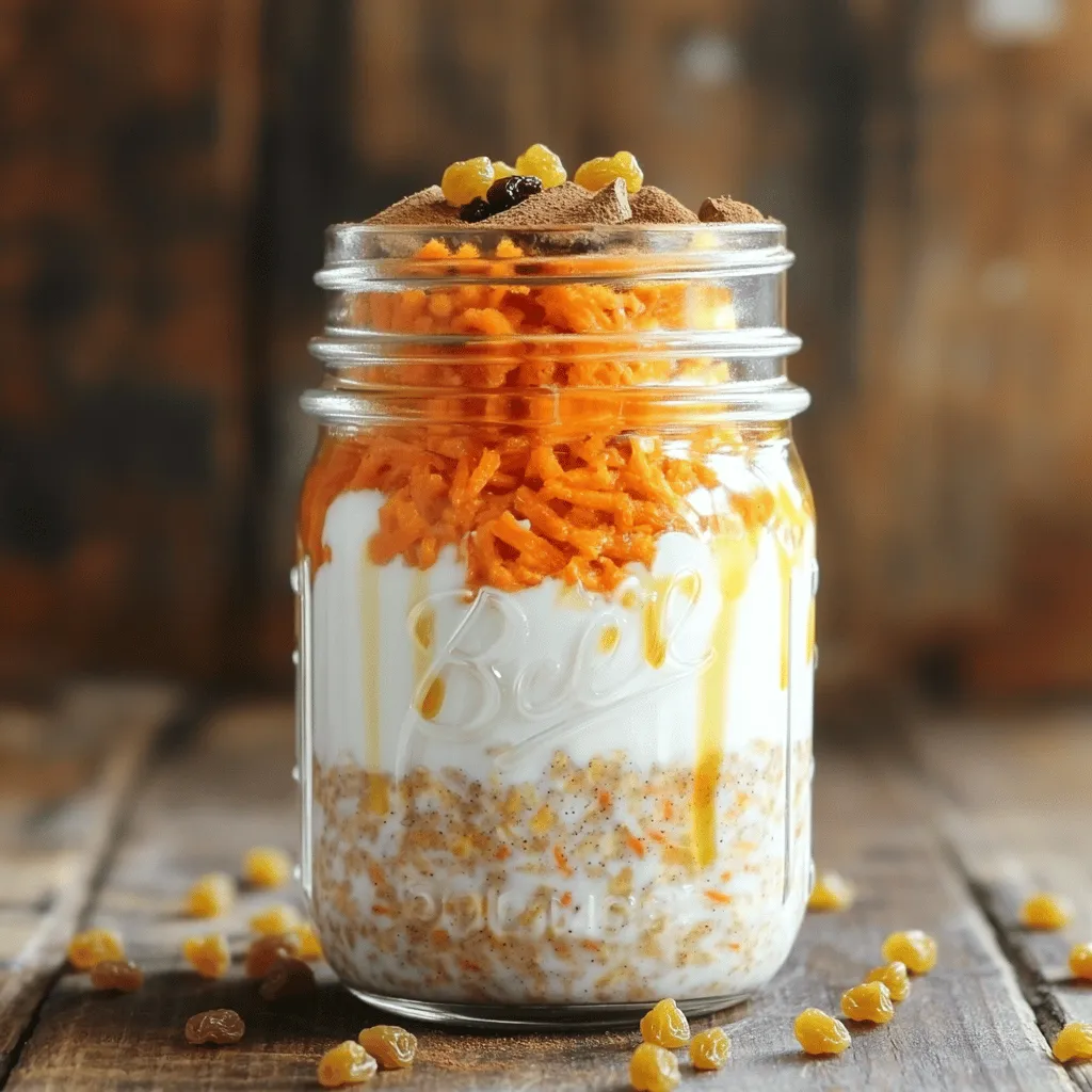 Protein Carrot Cake Overnight Oats Recipe Delight