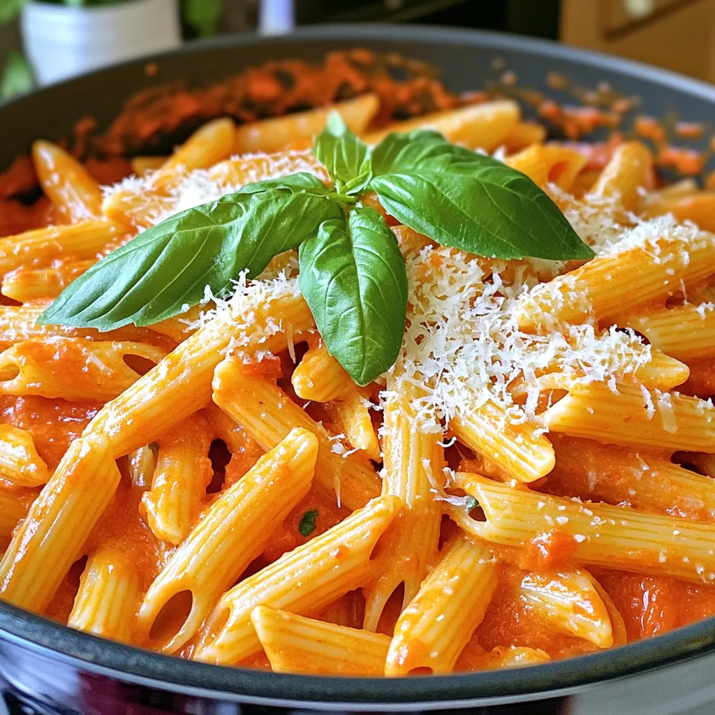Creamy One-Pot Roasted Red Pepper Pasta Delight