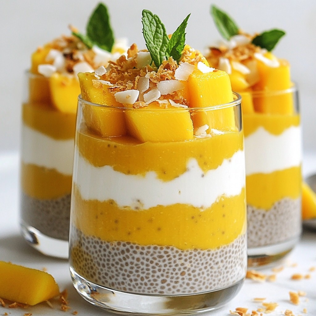 Mango Coconut Chia Pudding Creamy and Delicious Snack
