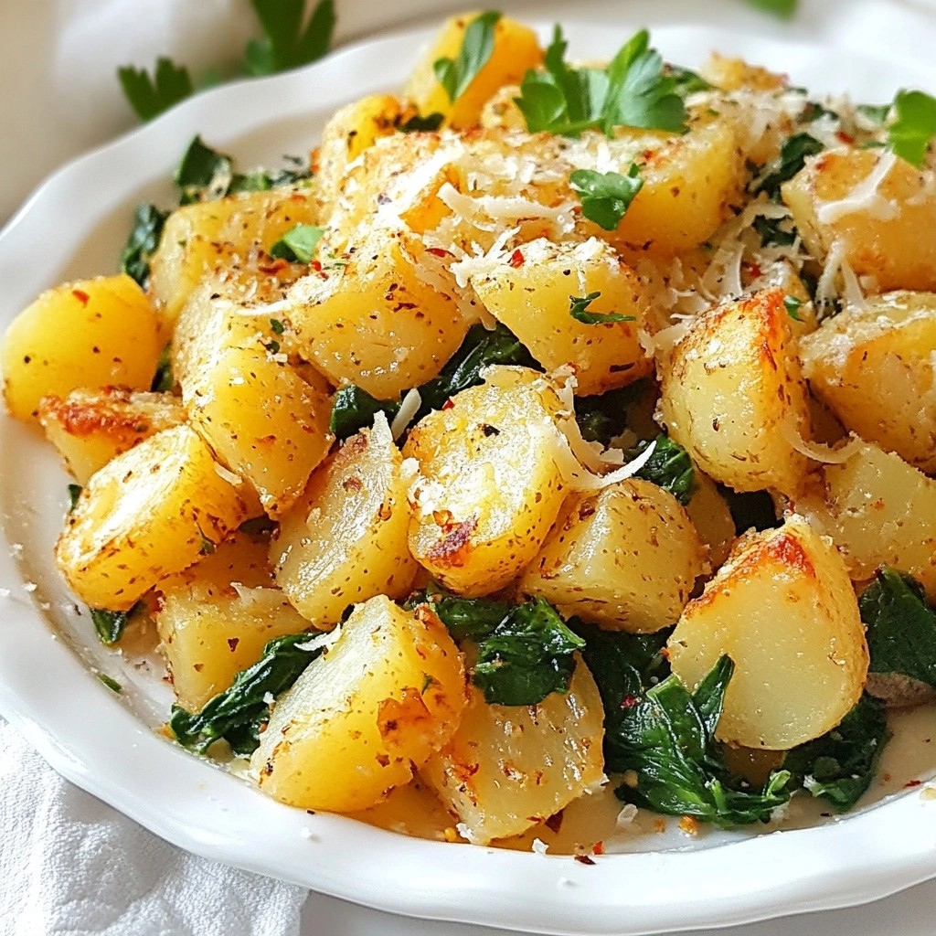 Quick Potato and Spinach Skillet Tasty Weeknight Meal