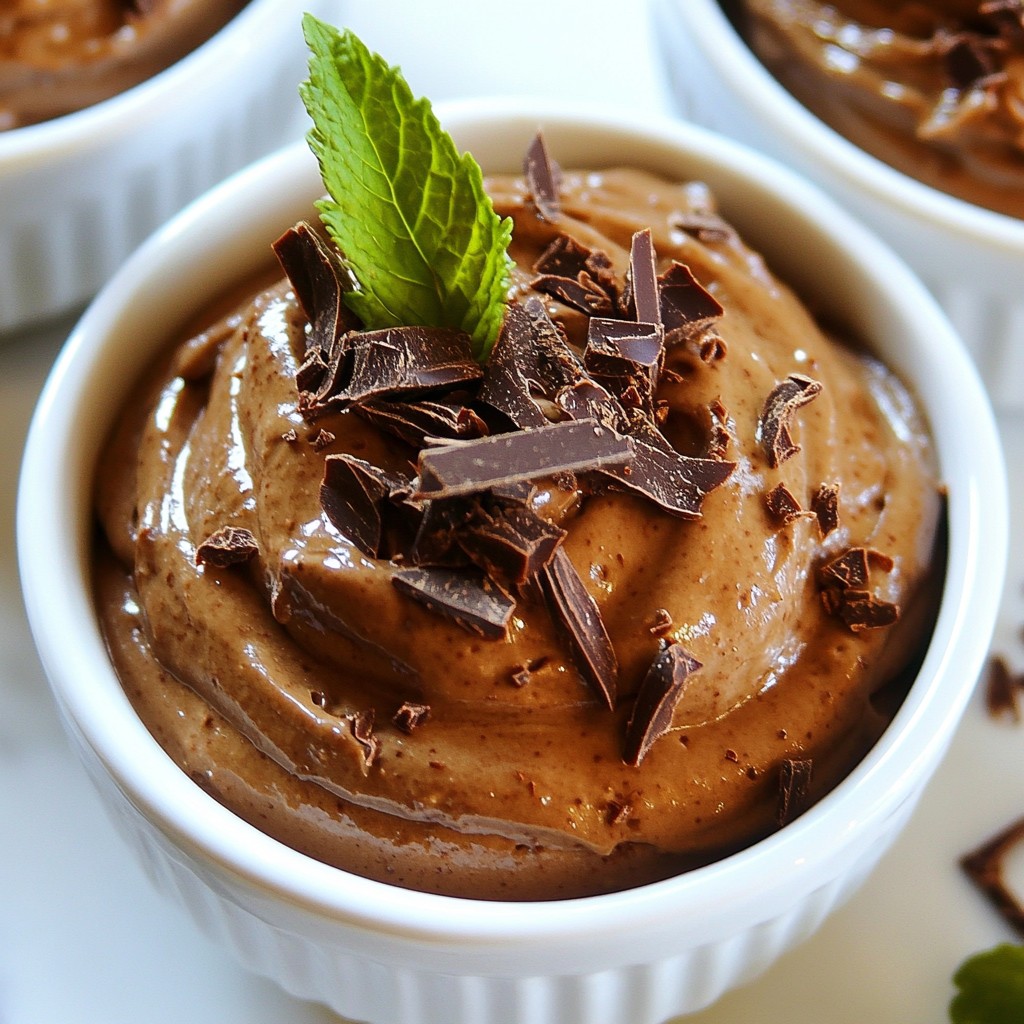 Vegan Chocolate Avocado Mousse Creamy and Rich Treat