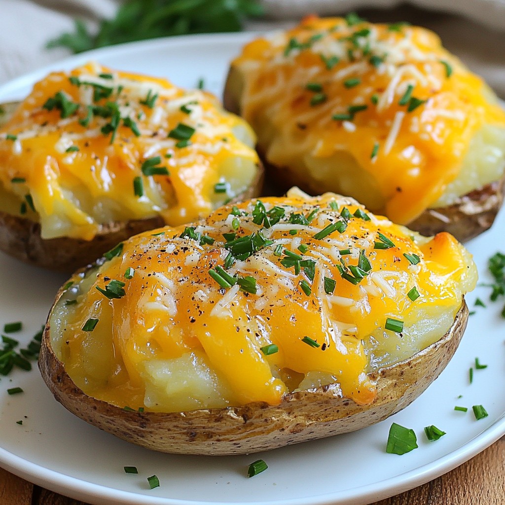 Baked Potato with Garlic Herb Cream Delightful Recipe