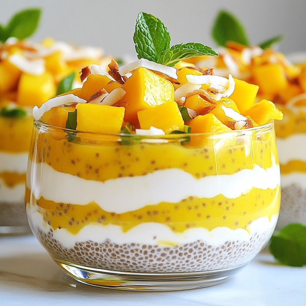 Mango Coconut Chia Pudding Refreshing Healthy Treat