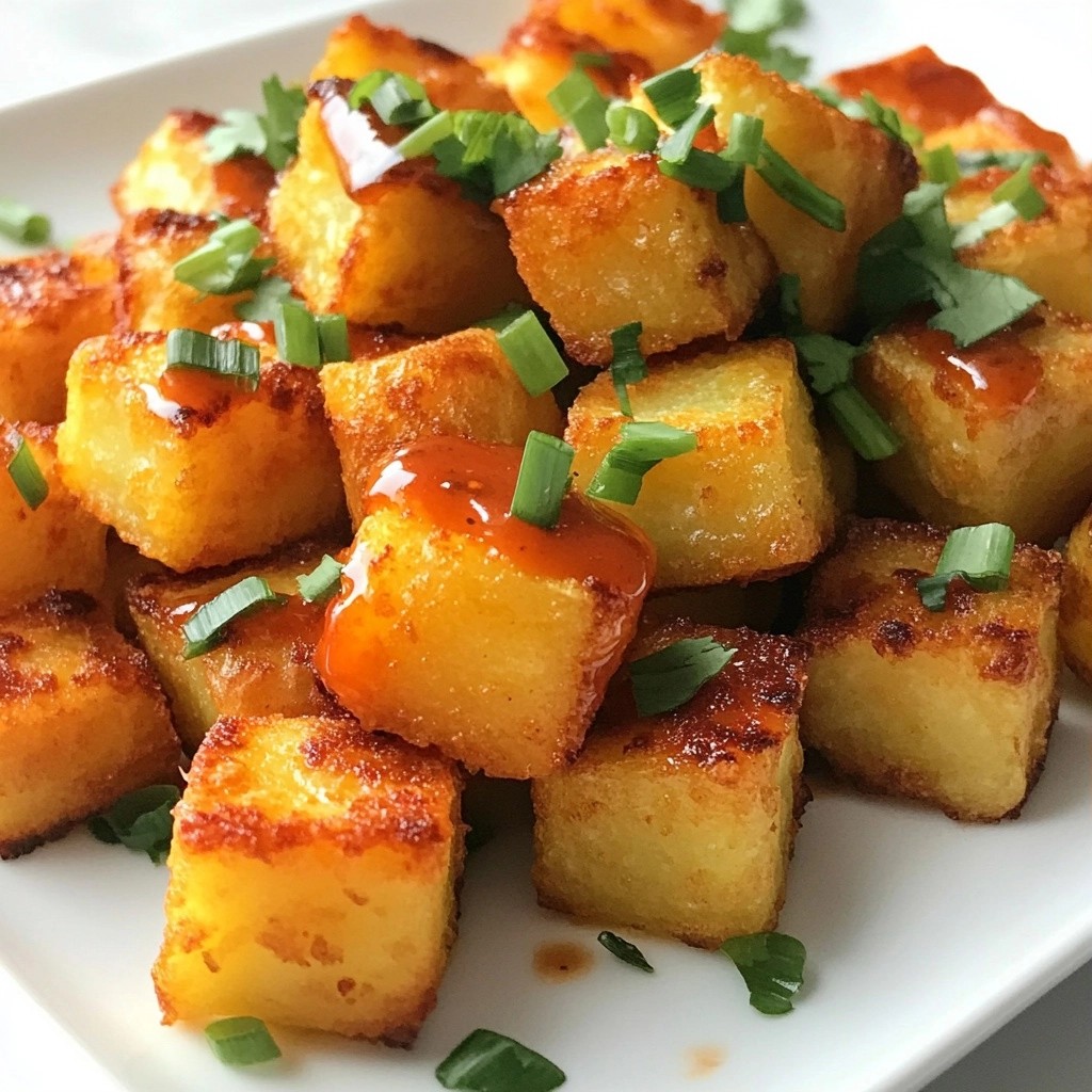 Spicy Sriracha Crispy Potato Cubes Easy Flavor Boost