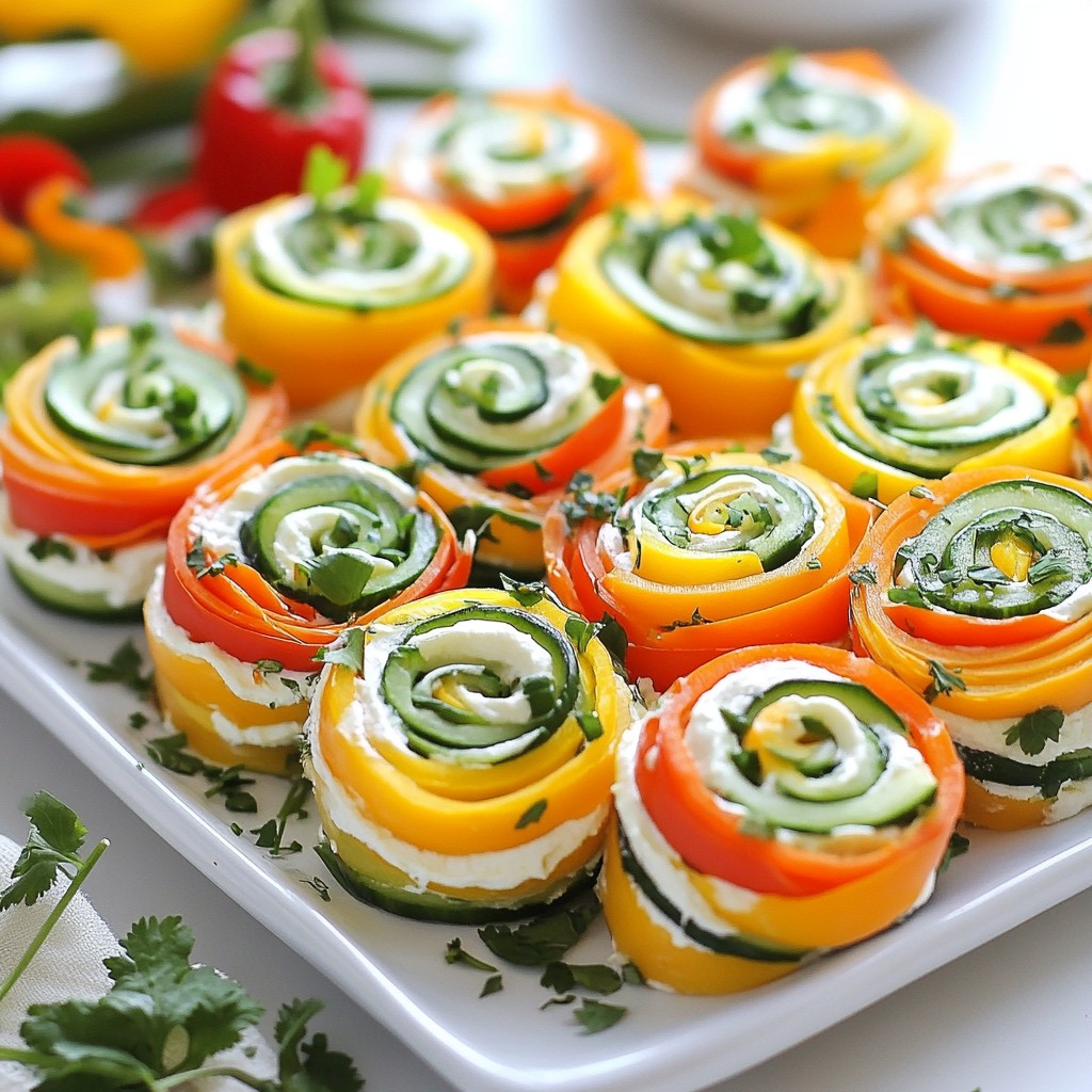 Rainbow Veggie Pinwheels Tasty and Simple Snack
