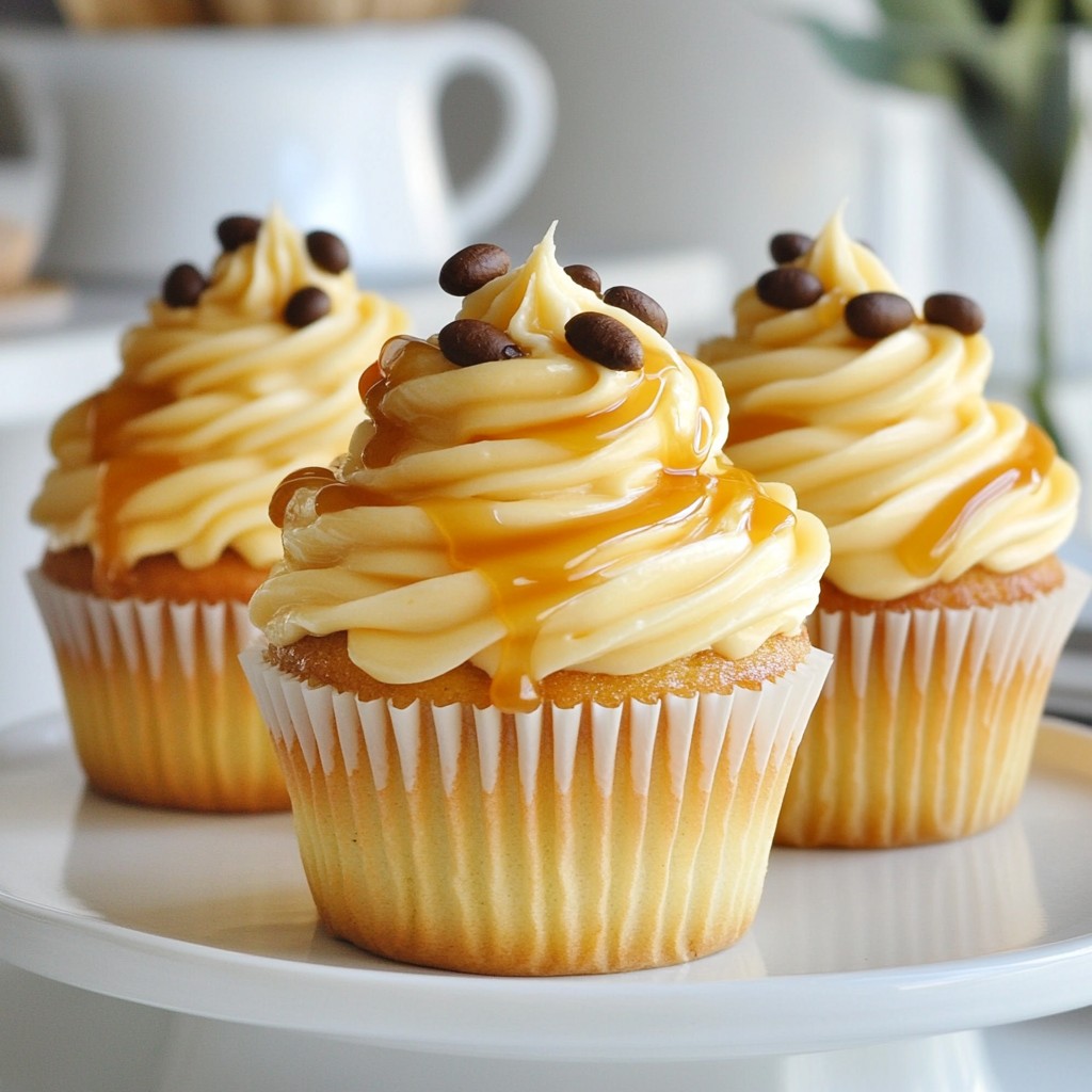 Caramel Macchiato Cupcakes Irresistible Dessert Delight