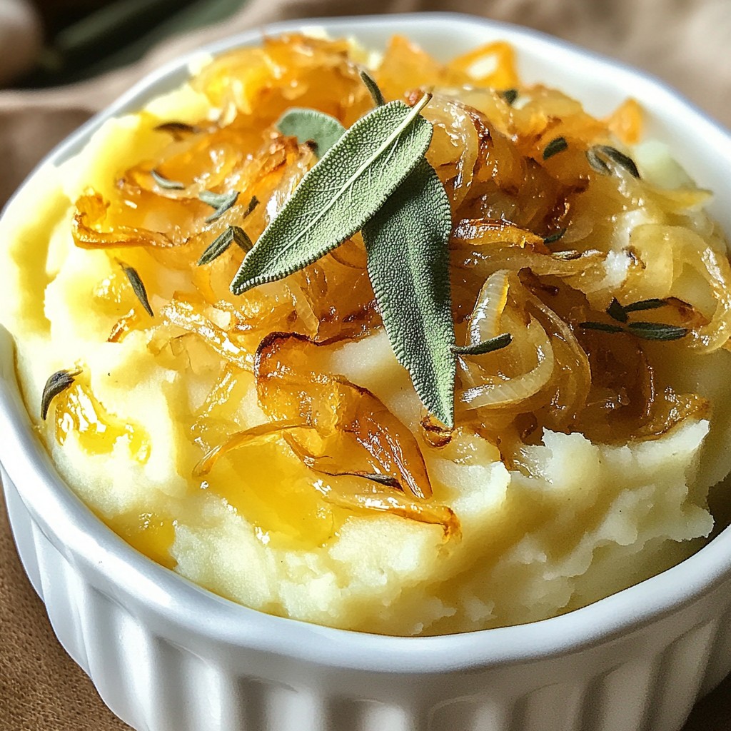 Mashed Potato with Caramelized Onions and Sage Delight