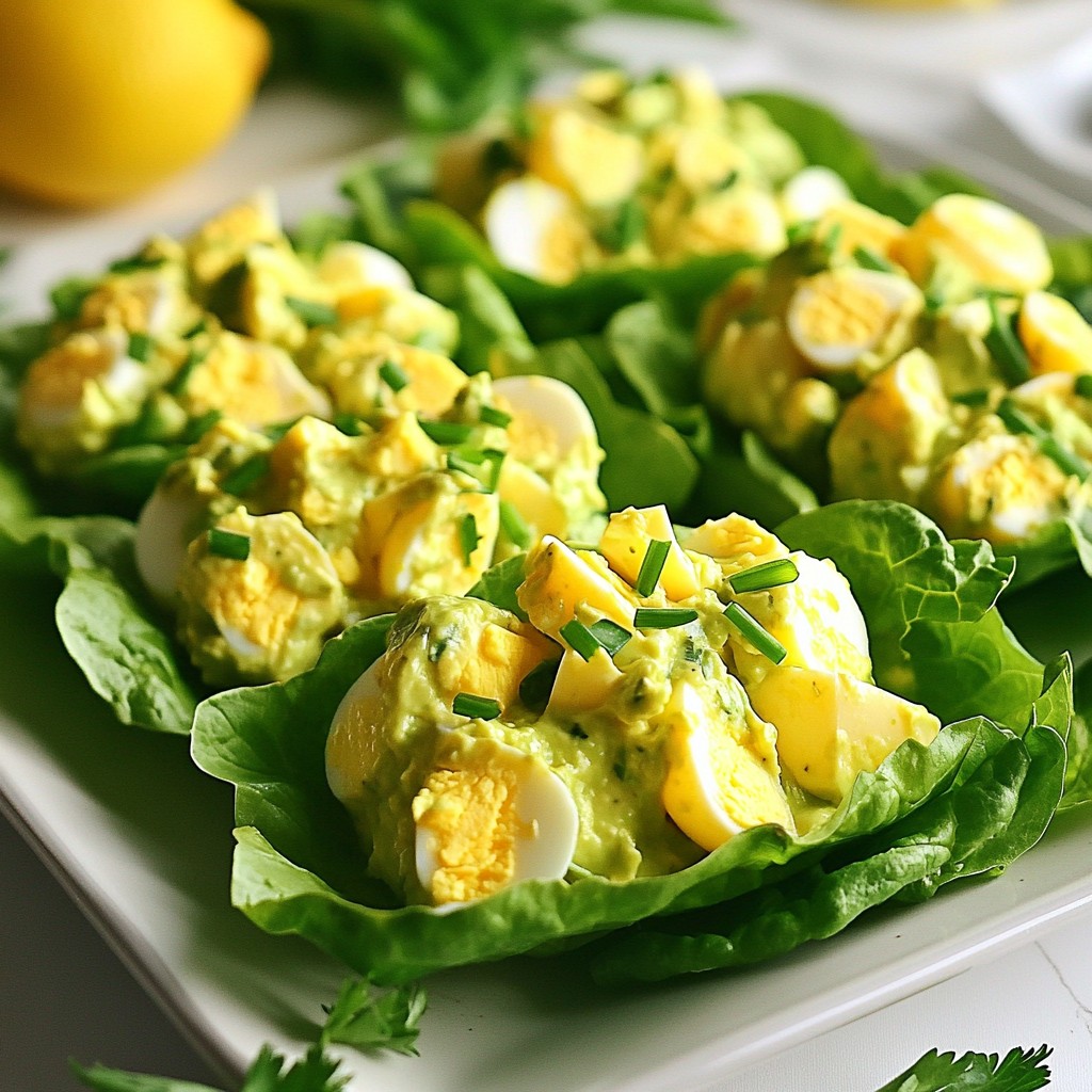 Avocado Egg Salad Lettuce Wraps Quick and Tasty Meal