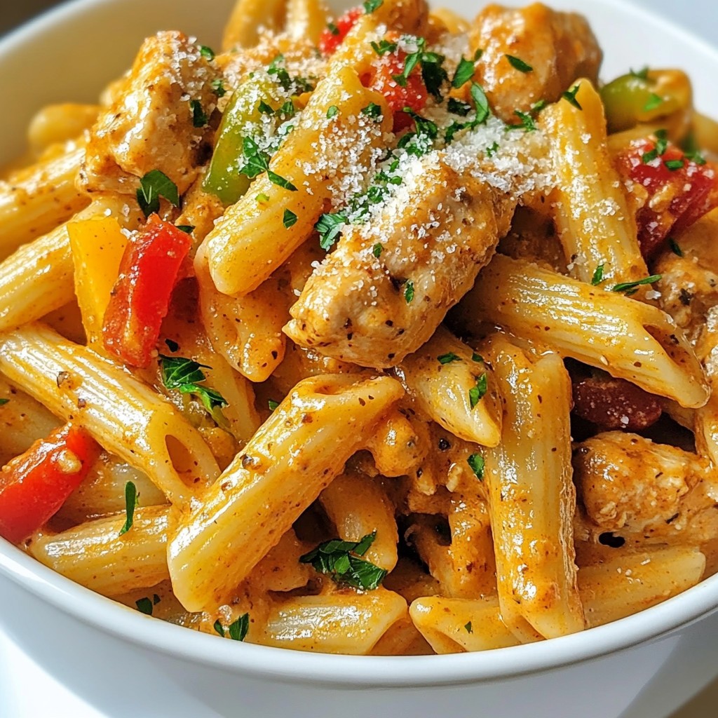 One-Pot Creamy Cajun Pasta Flavorful Dinner Delight